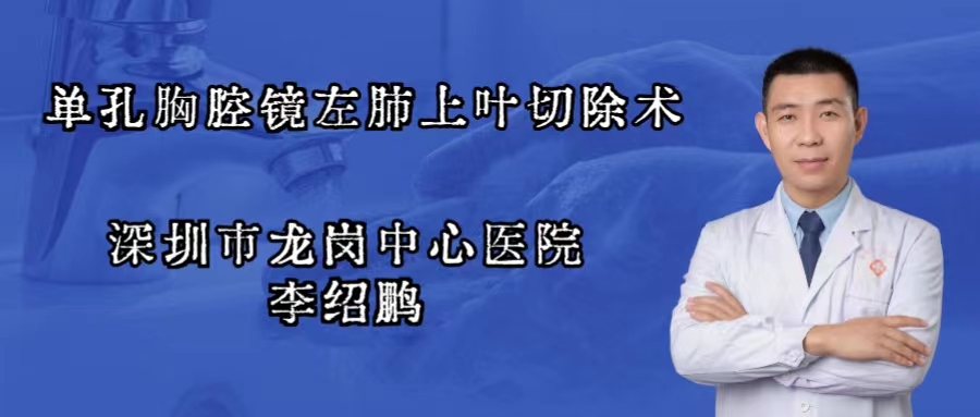 单孔胸腔镜左肺上叶切除术 李绍鹏-外科技术网