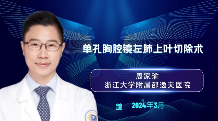 周家瑜  单孔胸腔镜左肺上叶切除术