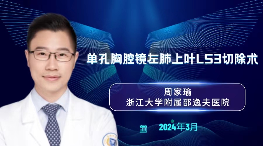 周家瑜  单孔胸腔镜左肺上叶切除术