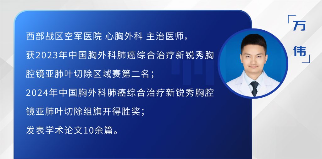 图片[1]-万伟 单孔胸腔镜下右肺上叶尖段切除术