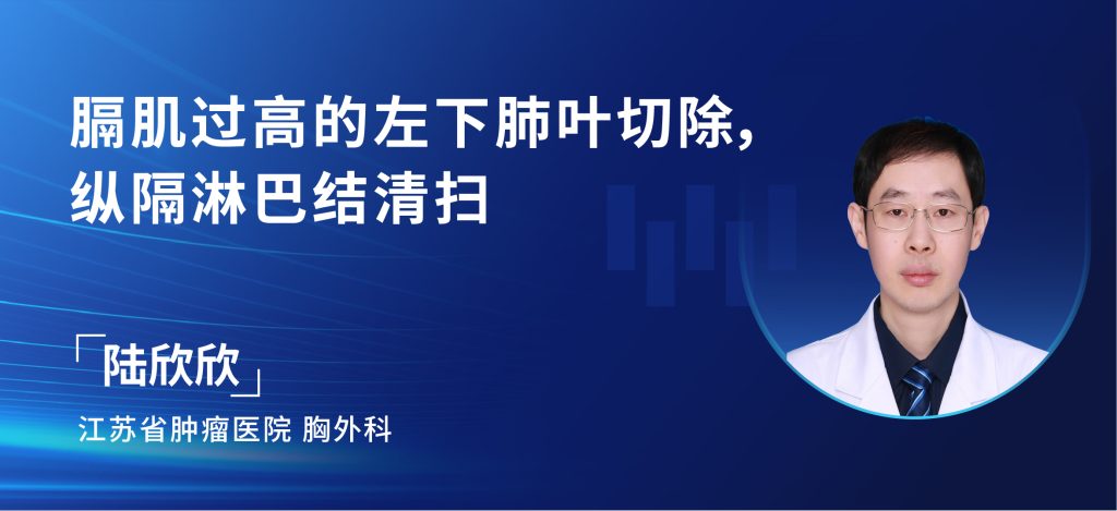 陆欣欣 膈肌过高的左下肺叶切除，纵隔淋巴结清扫（1.2倍速微剪辑解说版）-外科技术网